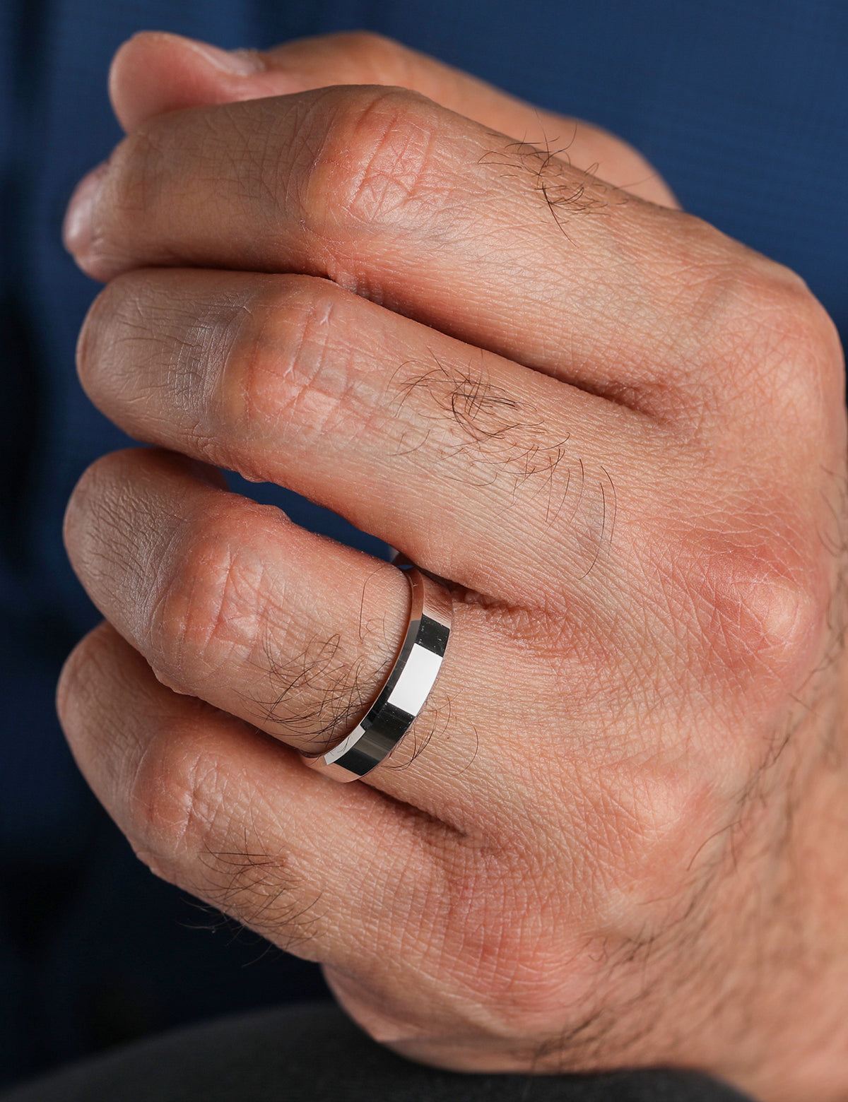 White Gold Wedding Band 5mm