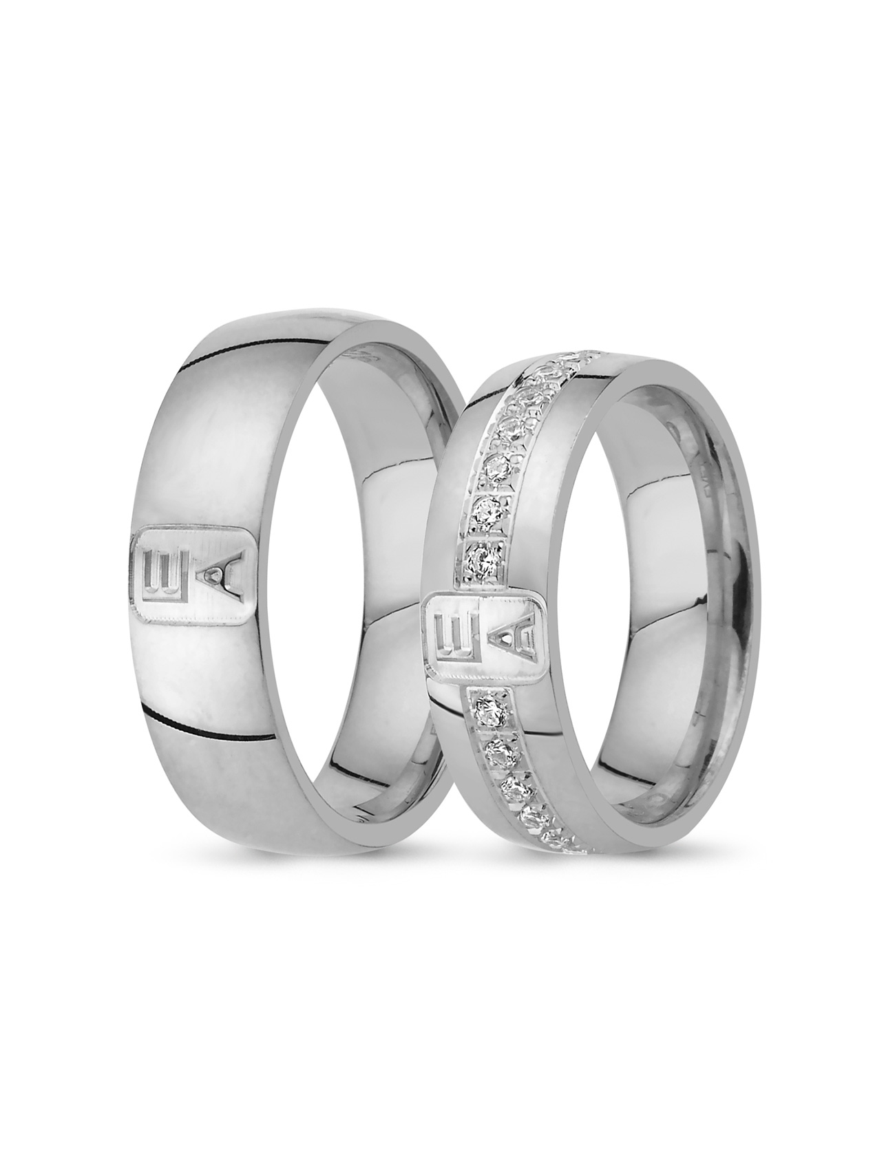 White Gold Wedding Band 6mm