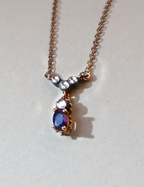 0.30 Carat Diamond Sapphire Fancy Necklace