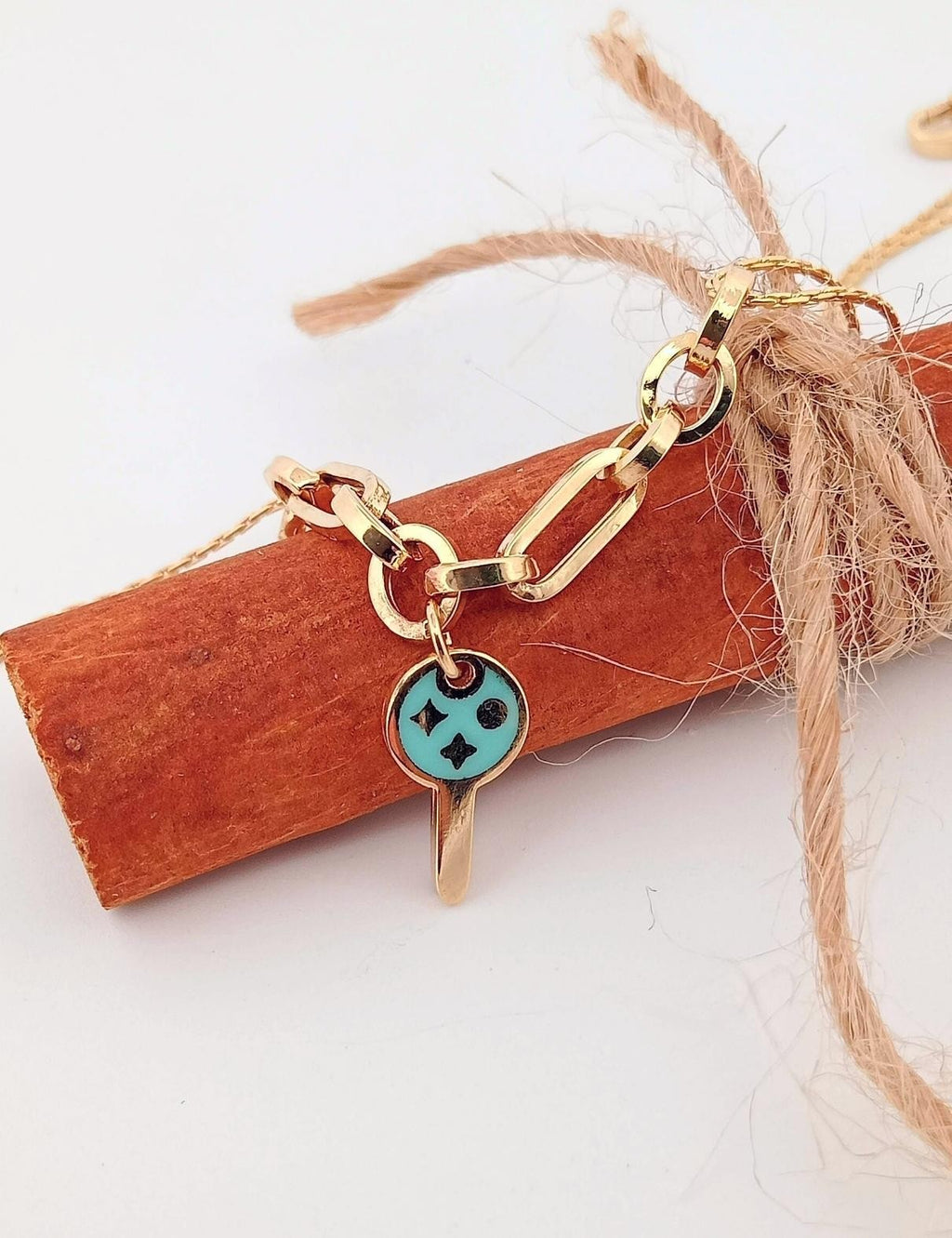 8K Key Chain Gold Bracelet