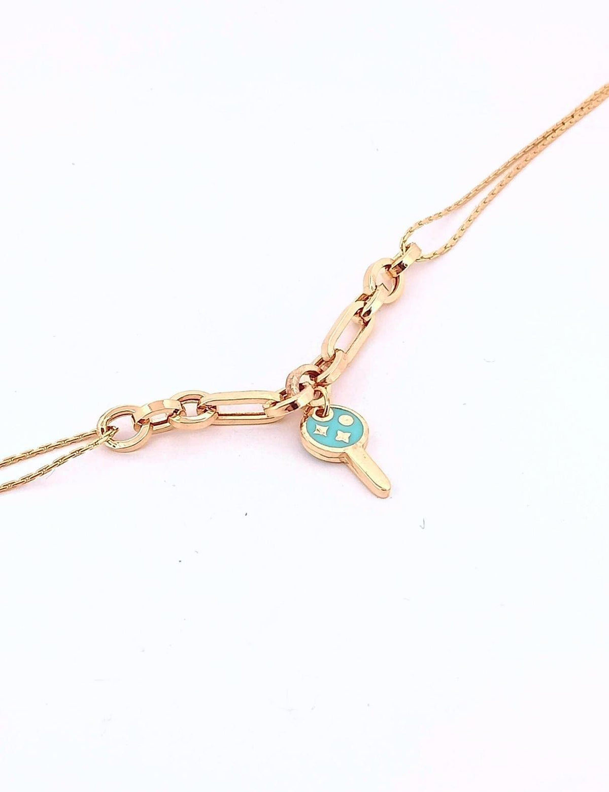 8K Key Chain Gold Bracelet