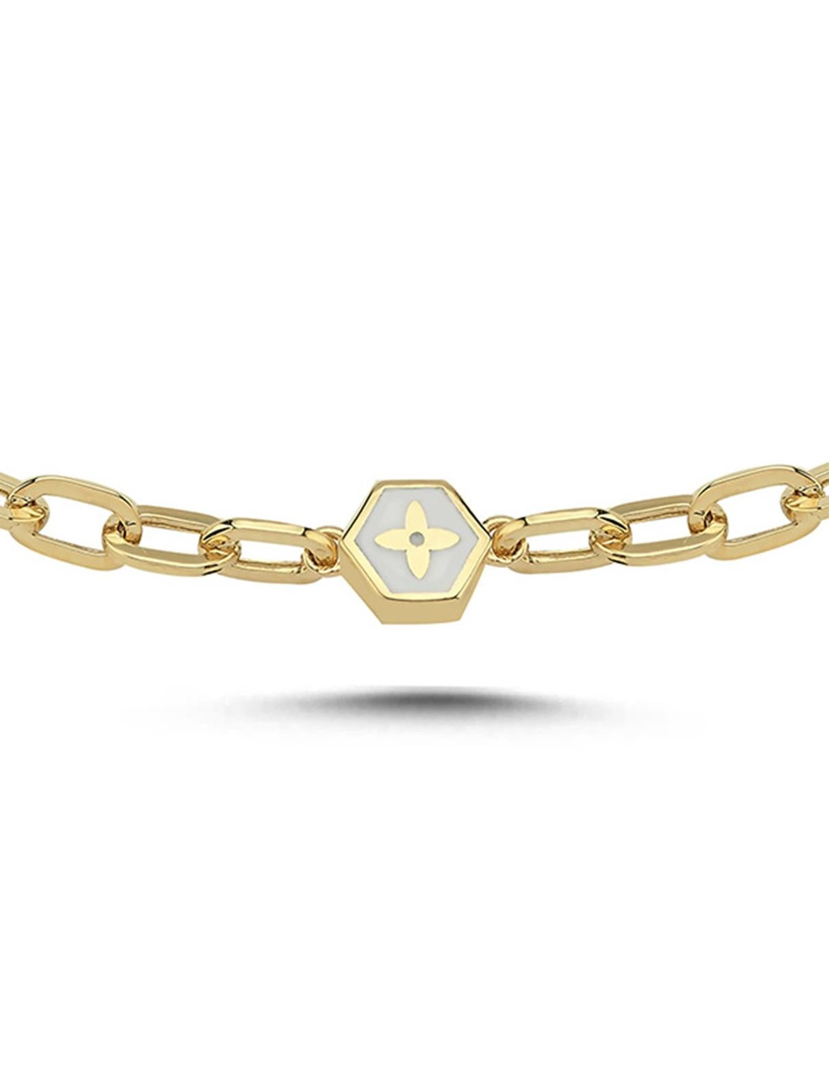 14K Modern Fivegen Gold Bracelet Secondary image