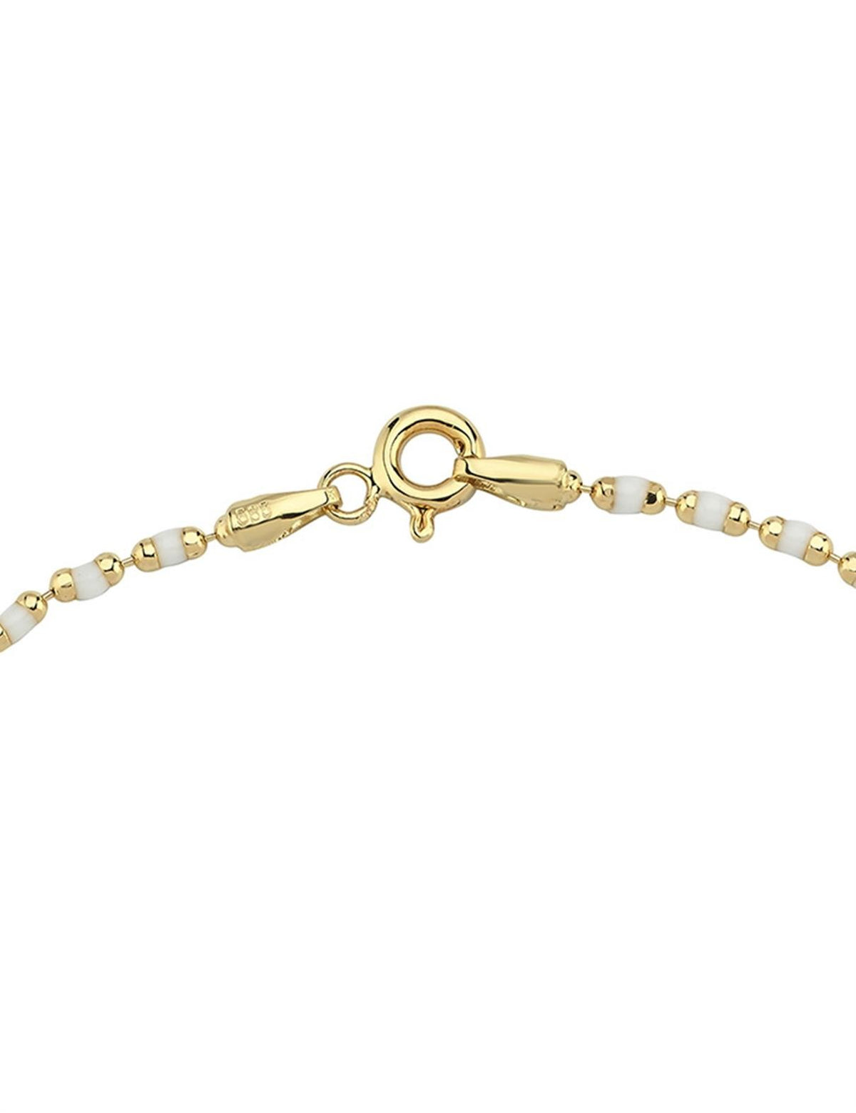 White Enamel Gold Bracelet