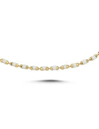 White Enamel Gold Bracelet