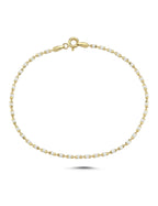White Enamel Gold Bracelet