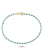 Turquoise Enamel Gold Bracelet