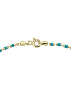 Turquoise Enamel Gold Bracelet