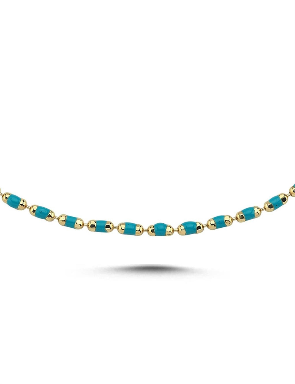 Turquoise Enamel Gold Bracelet