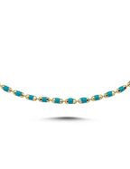 Turquoise Enamel Gold Bracelet