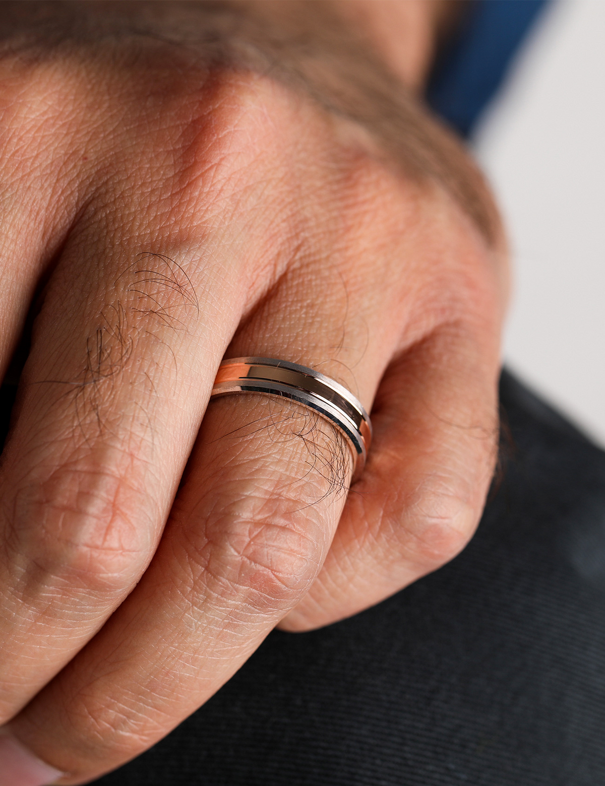 Two-Tone Wedding Band 5mm