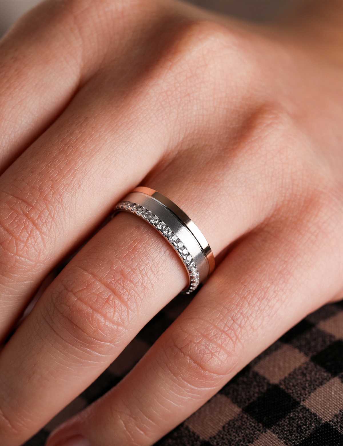 Two-Tone Wedding Band 6mm