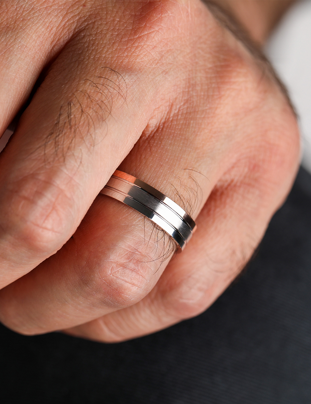 Two-Tone Wedding Band 6mm