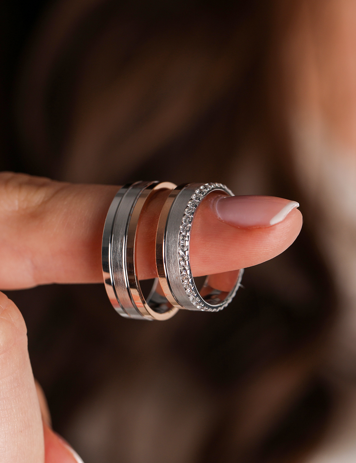 Two-Tone Wedding Band 6mm Main image