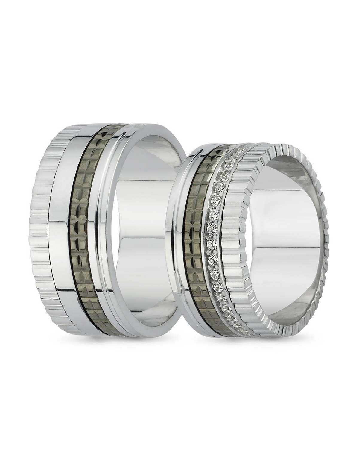 Two-Tone Wedding Band 9mm
