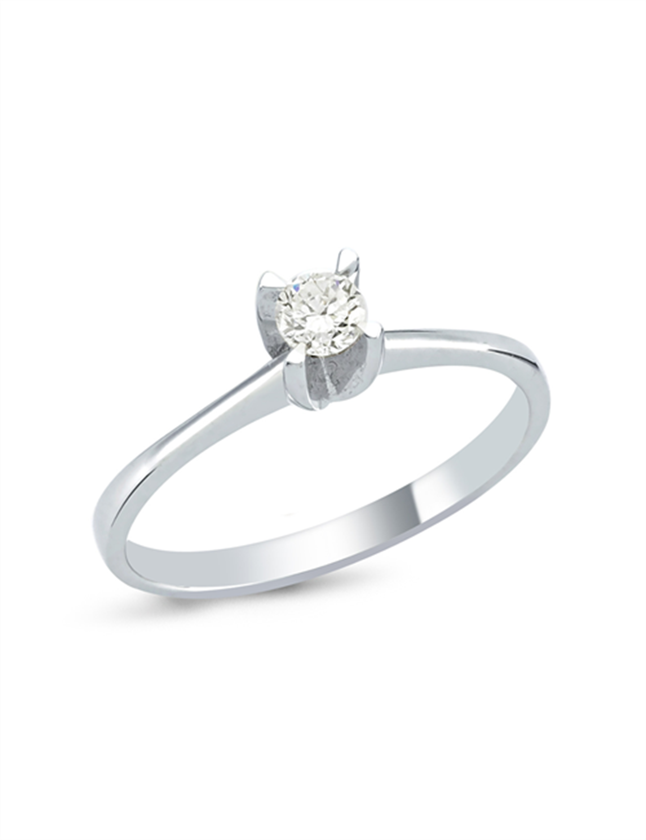 0.20 Carat Almond Setting Diamond Solitaire Ring Secondary image