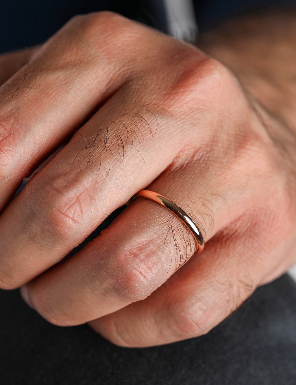 Rose Gold Wedding Band 2,40mm