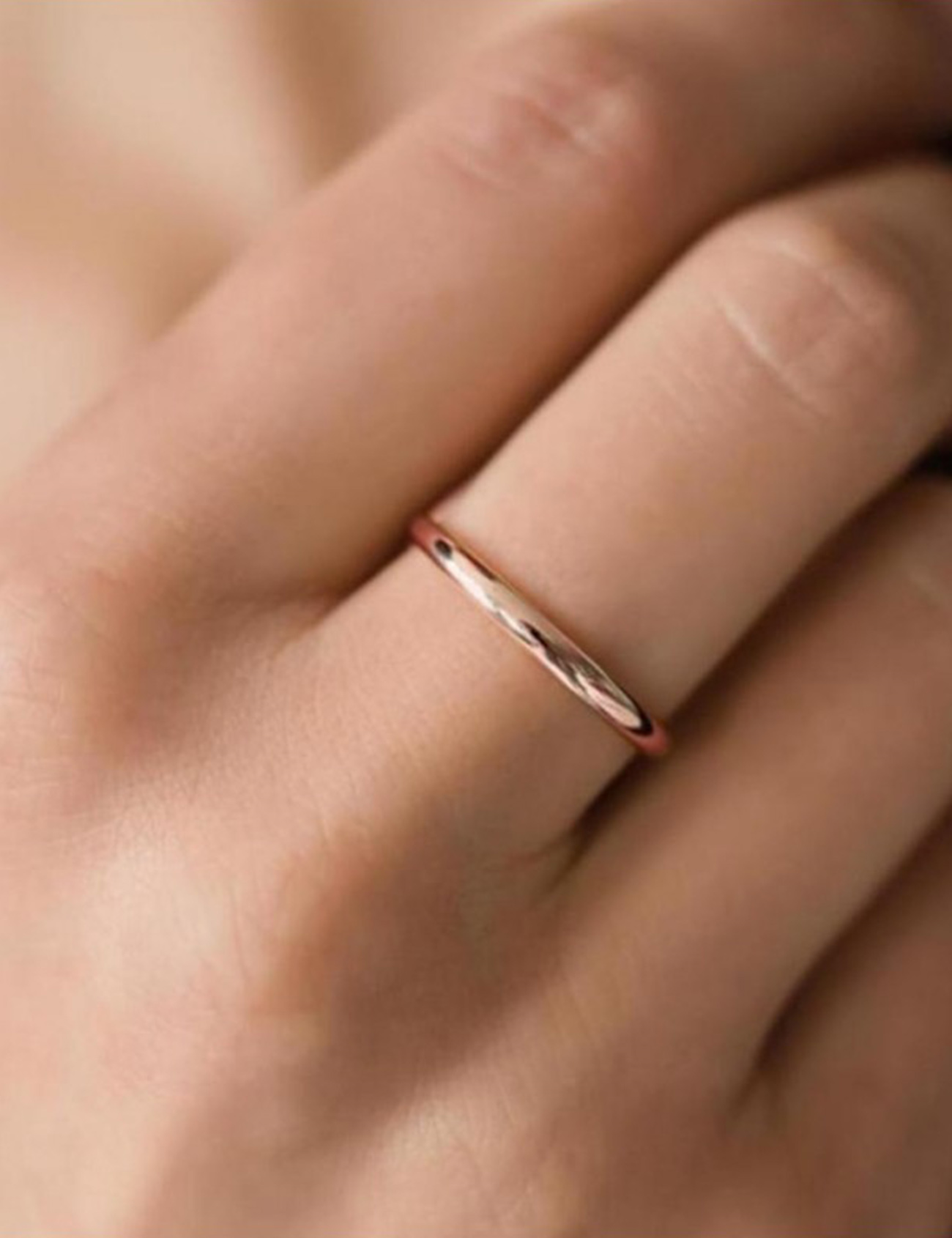 Rose Gold Wedding Band 2mm