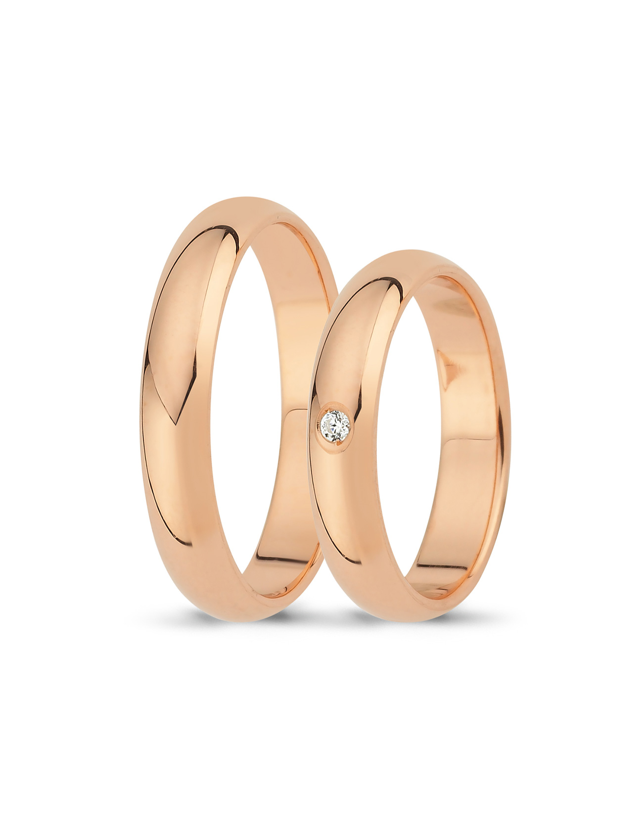 Rose Gold Wedding Band 4mm