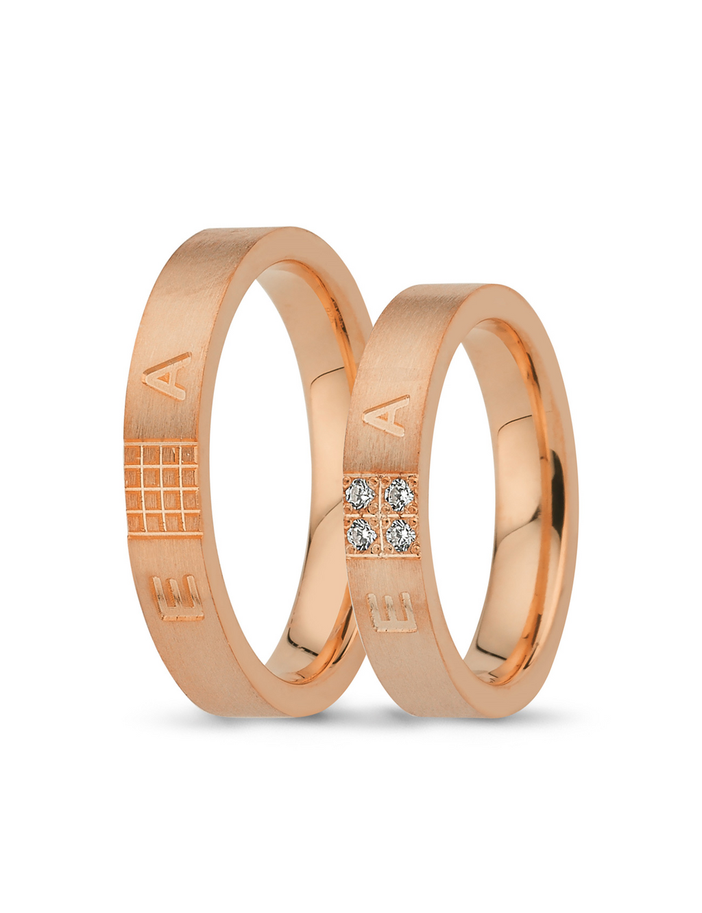 Rose Gold Wedding Band 4mm