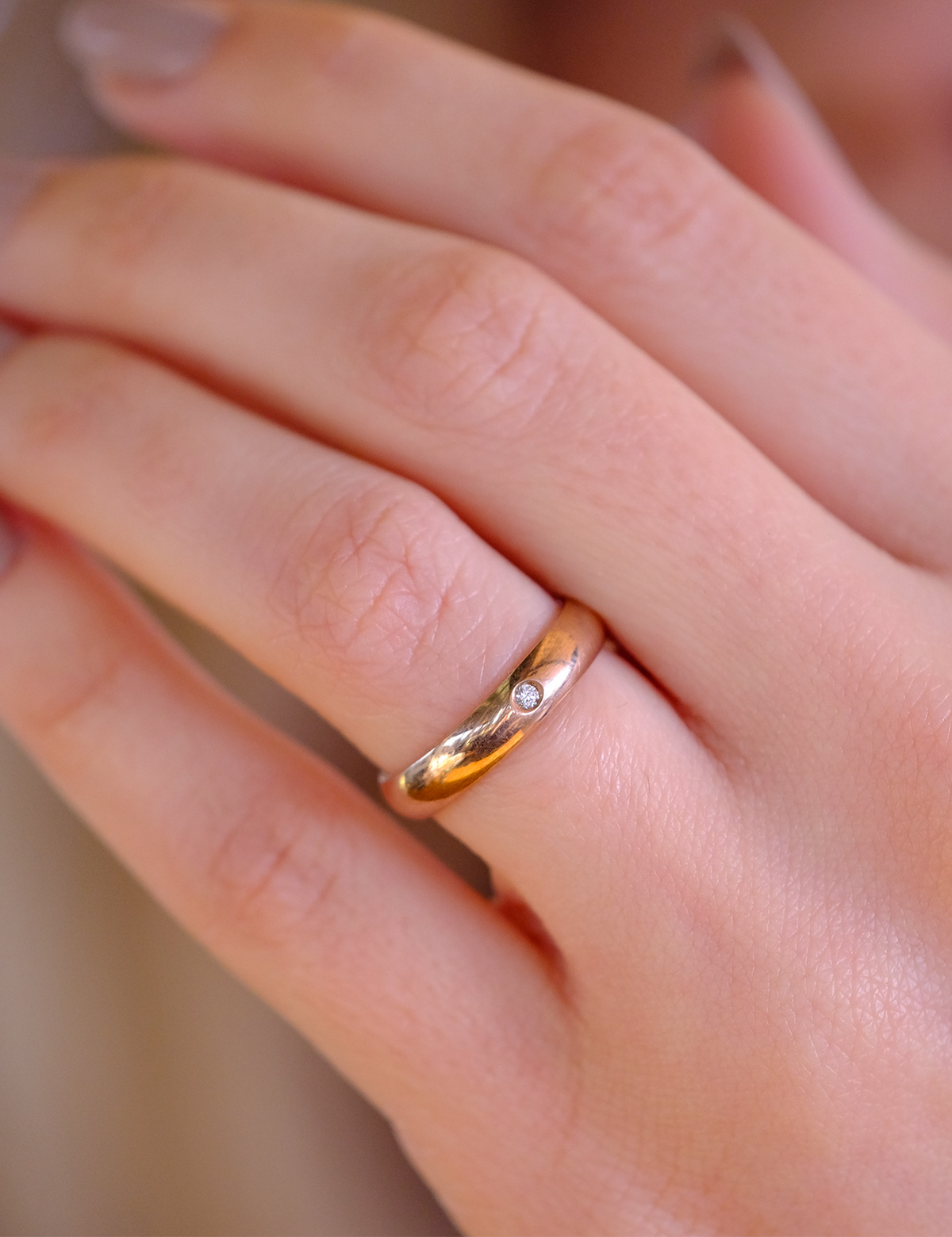 Rose Gold Wedding Band 4mm