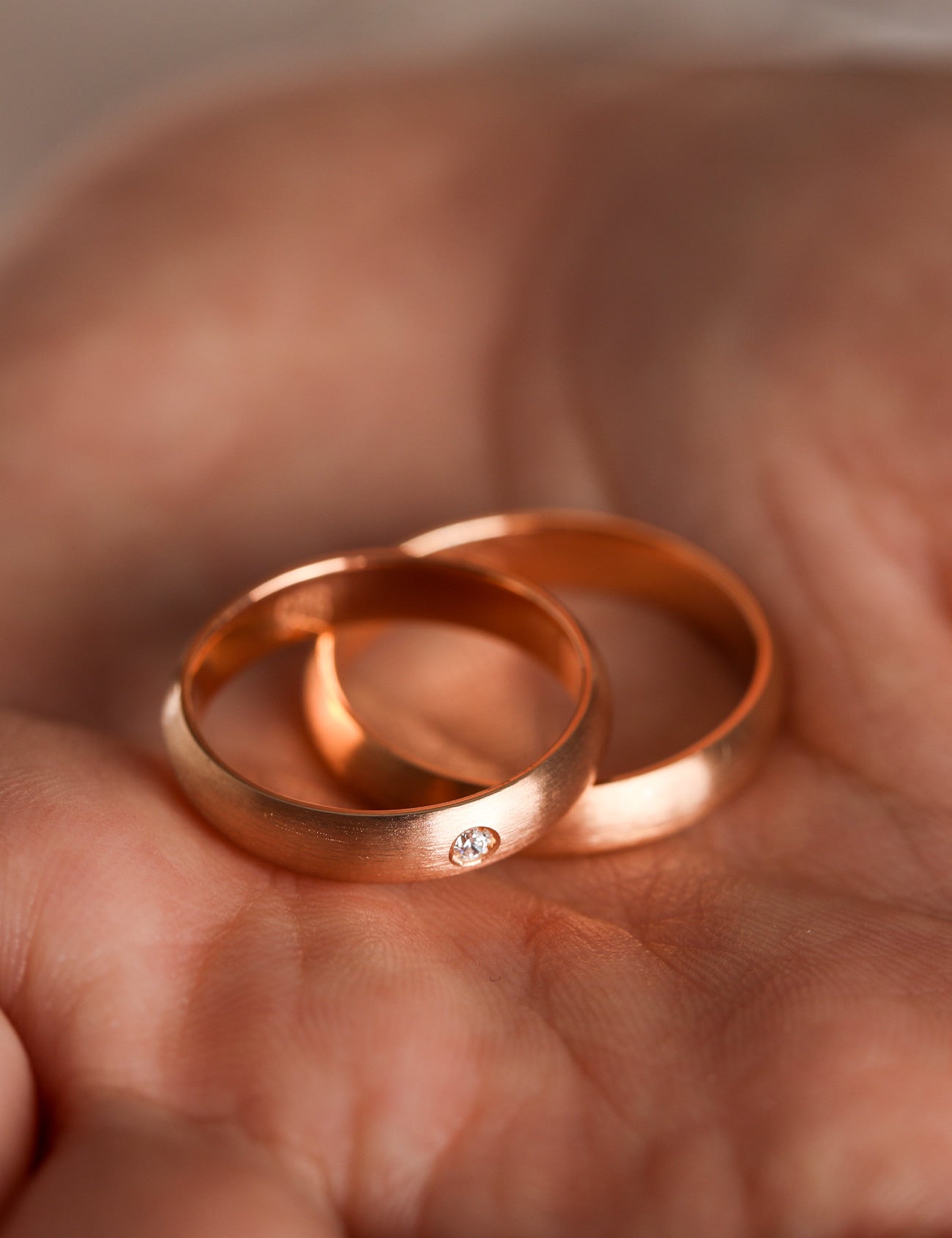Rose Gold Wedding Band 4mm