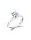 0.55 Carat Almond-Setting Solitaire Diamond Ring