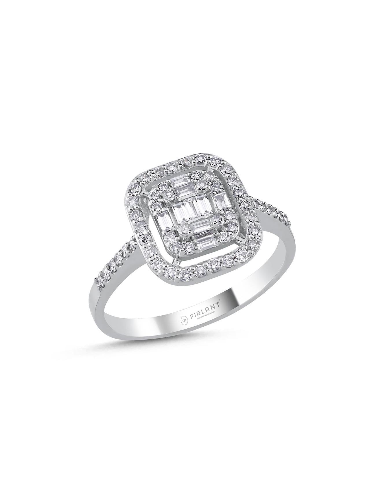 0.56 Carat Shoulders Stone-Set Baguette Diamond Ring Main image