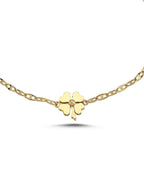 14K Chain Clover Gold Bracelet