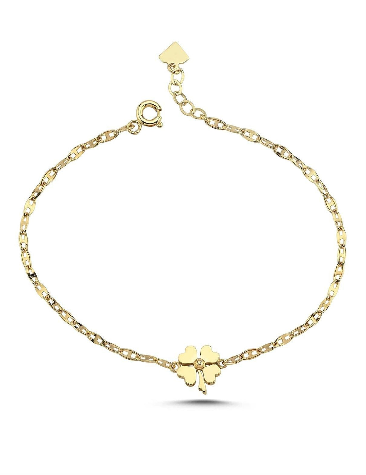 14K Chain Clover Gold Bracelet Main image