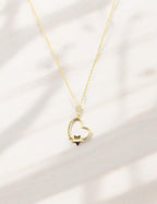 Heart Inner Star Gold Necklace