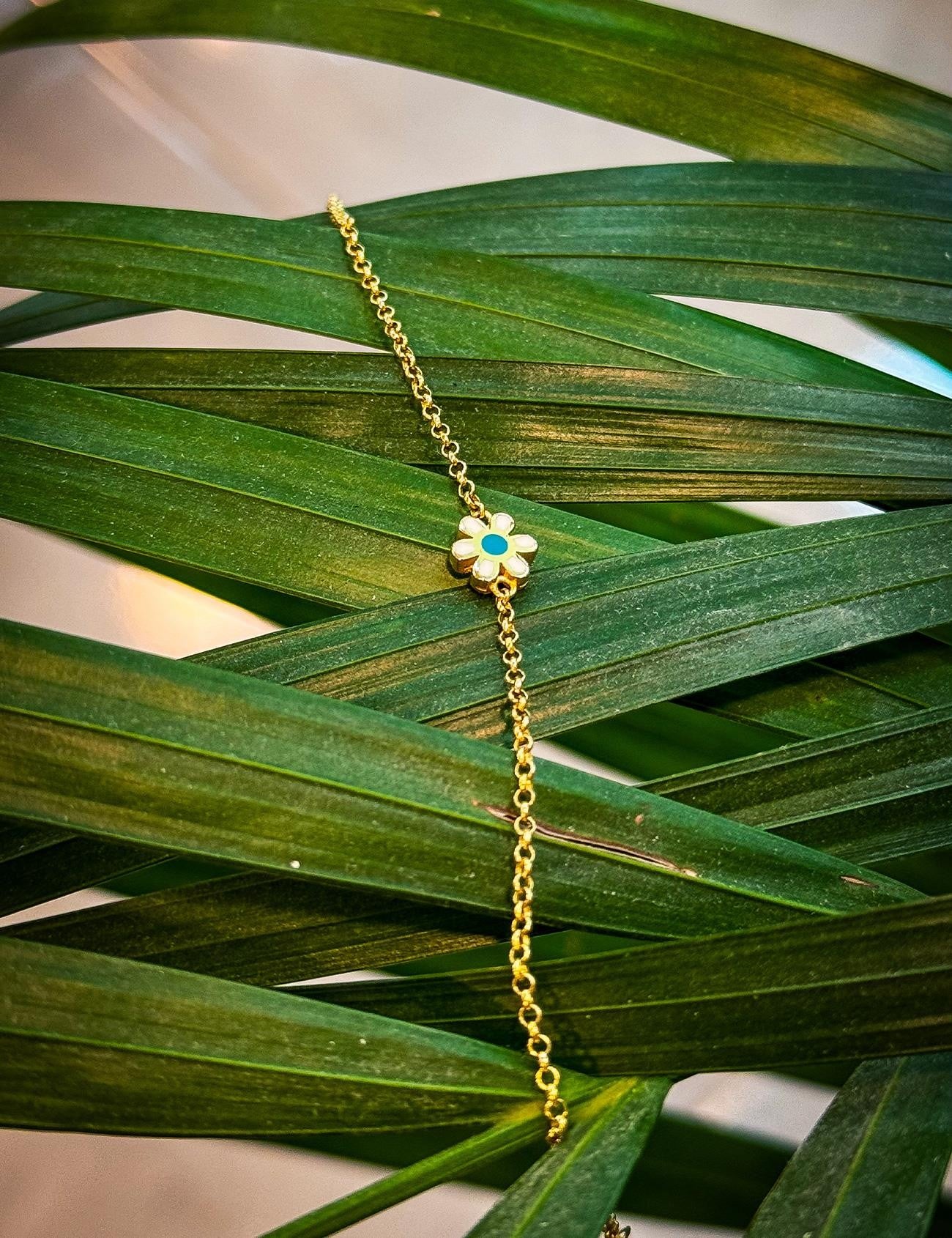 14K Daisy Gold Bracelet