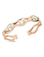 Pearl Stone-Set Rose Gold Bracelet Bangle