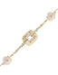 Reversible Pink White Mother-of-Pearl Gold Bracelet