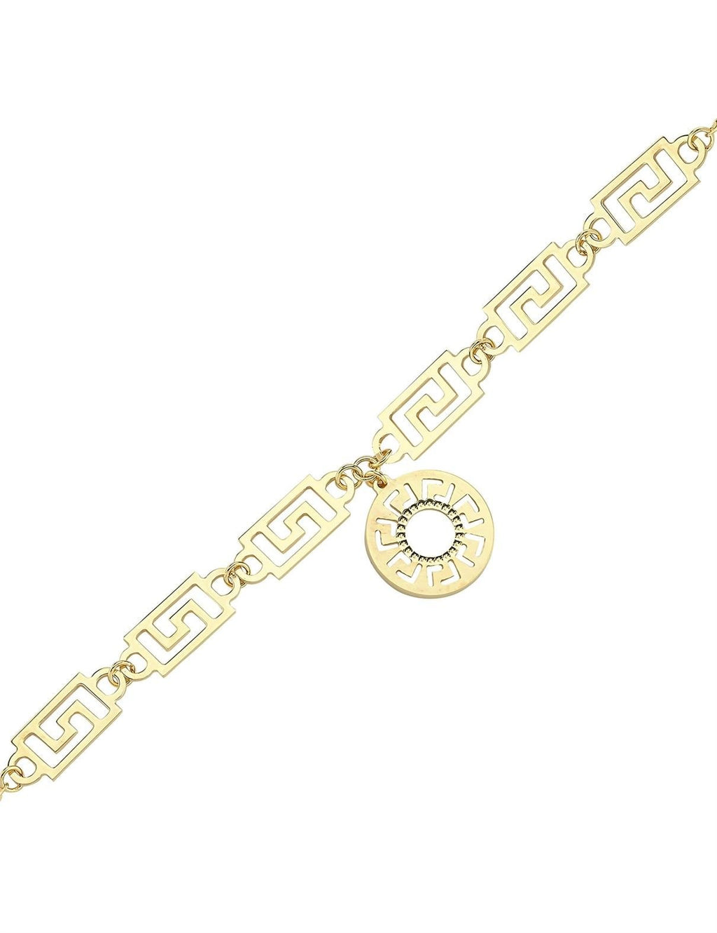 Reversible Blue White Mother-of-Pearl Gold Bracelet