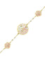 Reversible Pink White Mother-of-Pearl Gold Bracelet