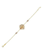 Pink White Mother-of-Pearl Rosella Gold Bracelet