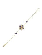 White Mother-of-Pearl Enamel Gold Bracelet