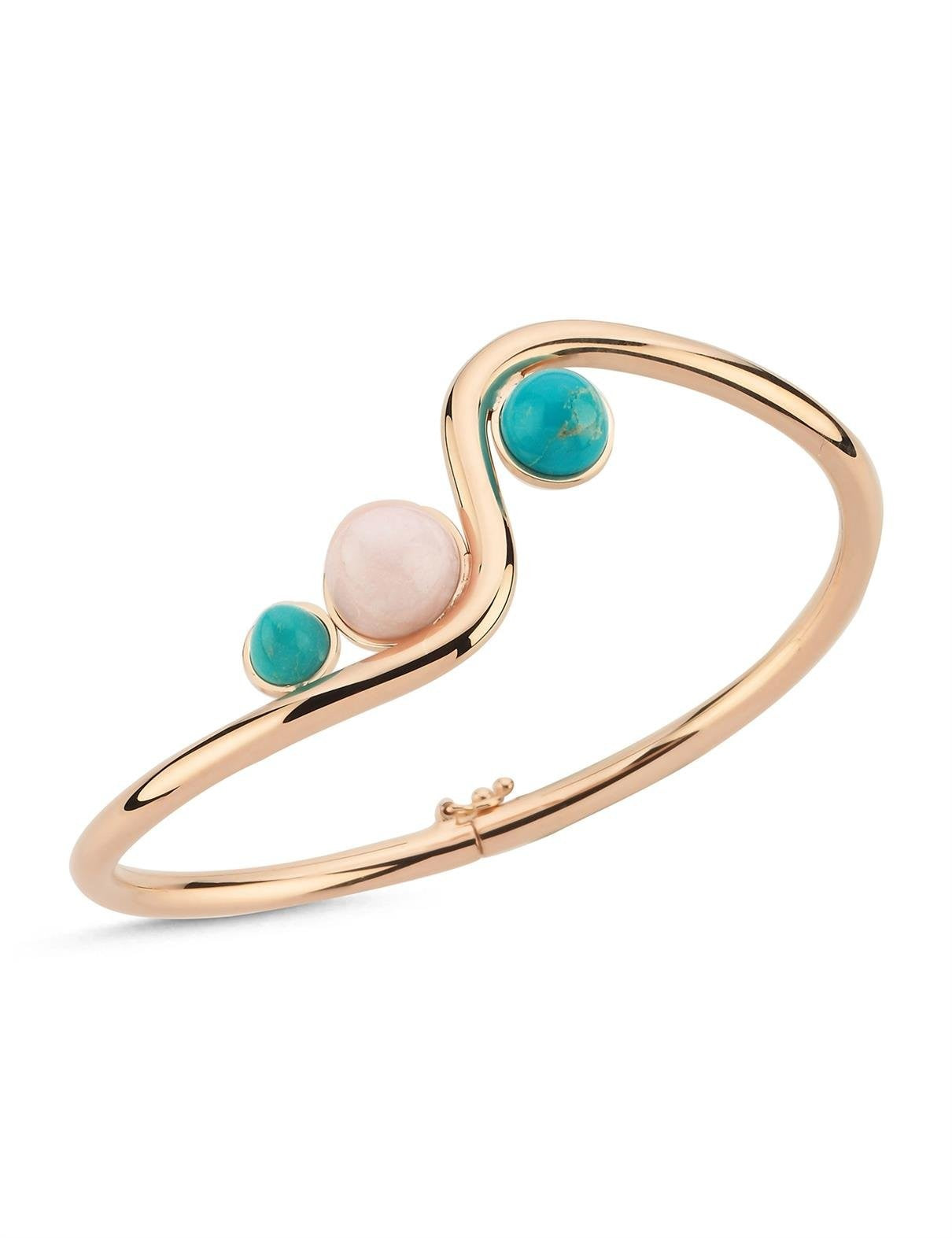 Rose Opal Turquoise Stone-Set Gold Bracelet Main image