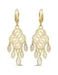 Pink White Mother-of-Pearl Wind Gold Earrings