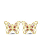 Butterfly Italian Gold Earrings