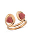 Brown Stone Rose Gold Ring