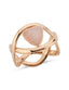 Stone-Set Geometric Italian Rose Gold Ring