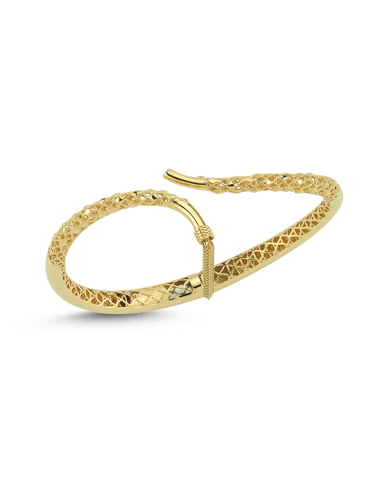 14K Design Gold Cuff Bracelet