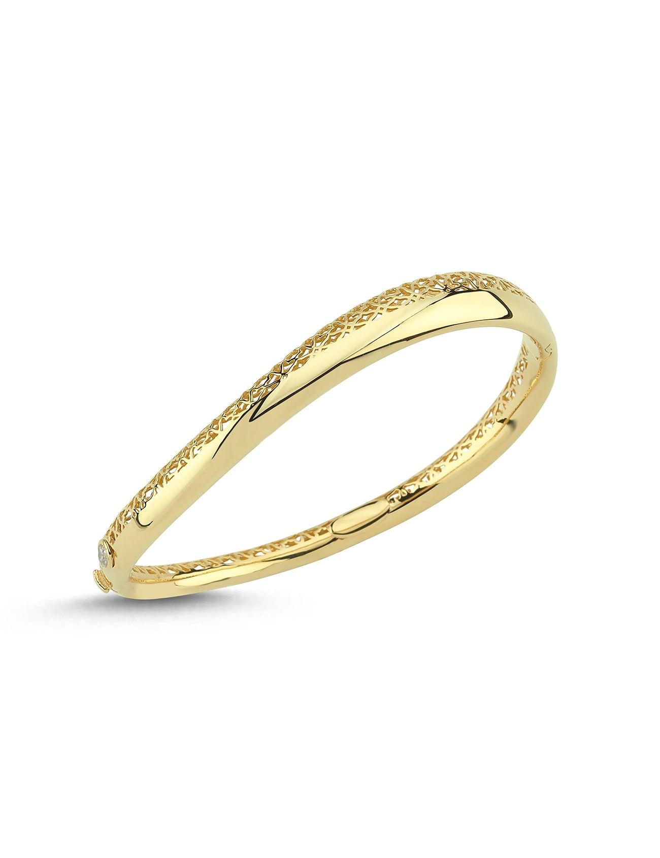 14K Design Gold Cuff Bracelet
