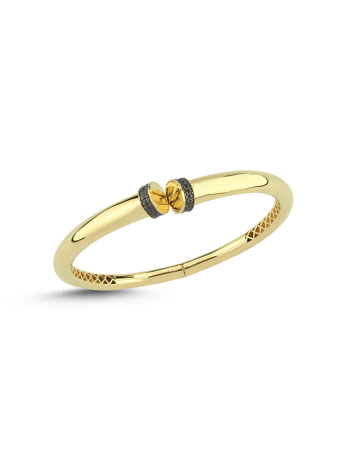 14K Stone-Set Gold Cuff Bracelet
