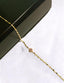 Round Pink Stone-Set Gold Bracelet