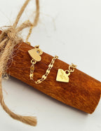 Heart Boomerang Gold Bracelet