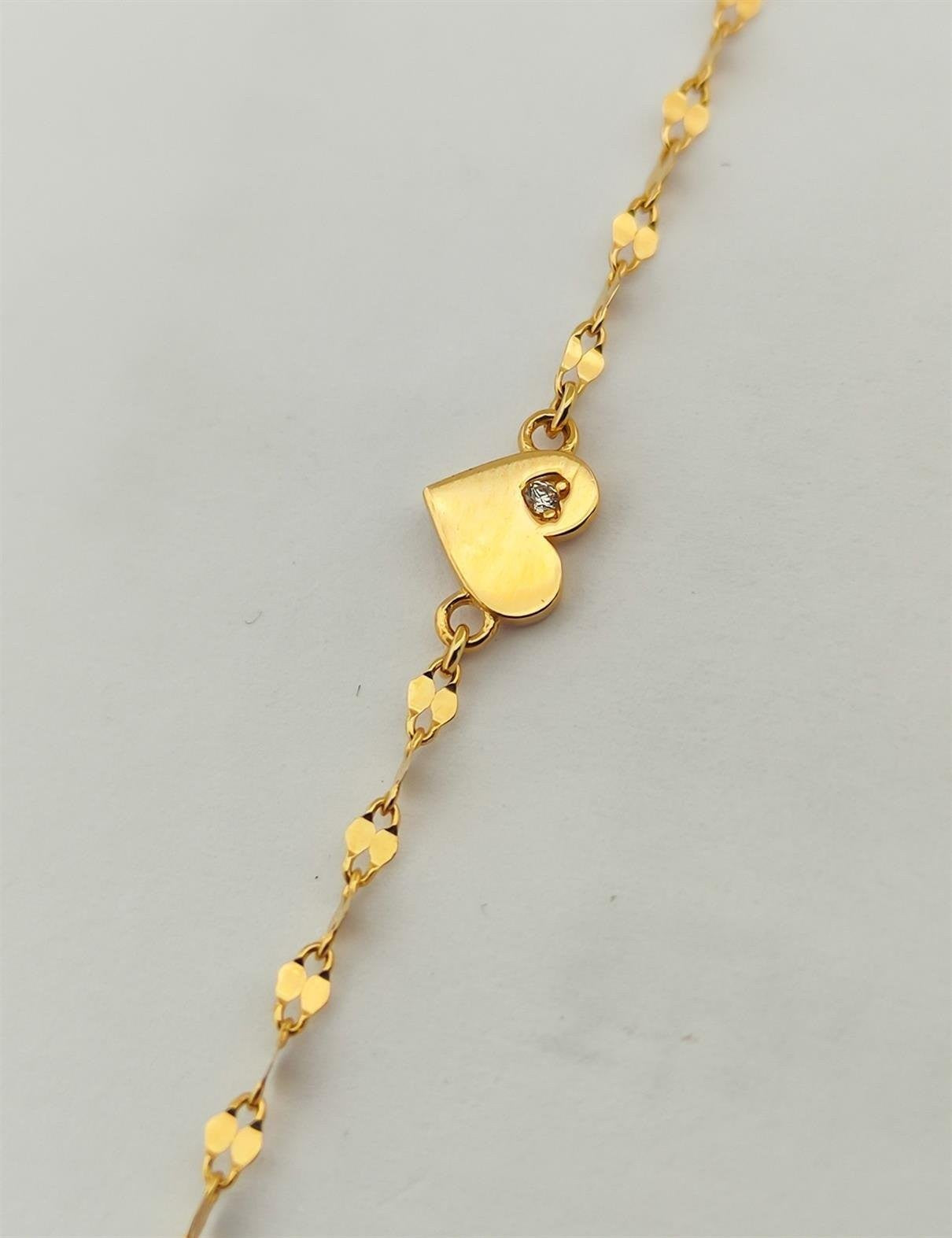 Heart Boomerang Gold Bracelet