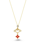 14K Stone-Set Gold Necklace