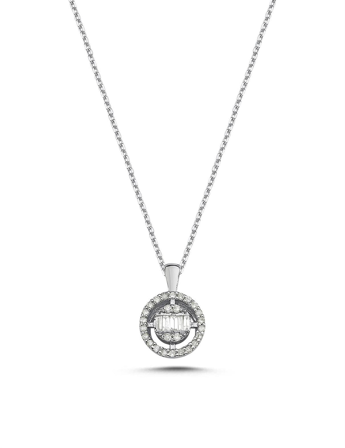 0.15 Carat Diamond Baguette Necklace Main image